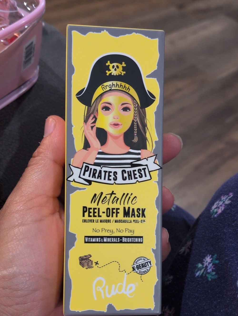 RUDE‎ Pirates Chest Metallic Peel-Off Mask - Yellow & Black
